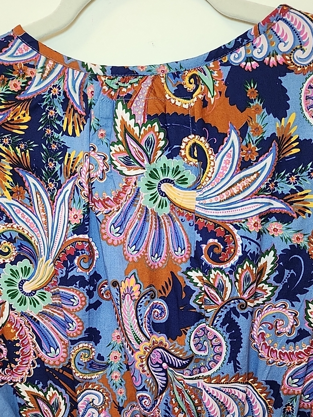 Anthro Somerset Mini Dress multicolor paisley print smocked waist tiered Sz S - Picture 14 of 16
